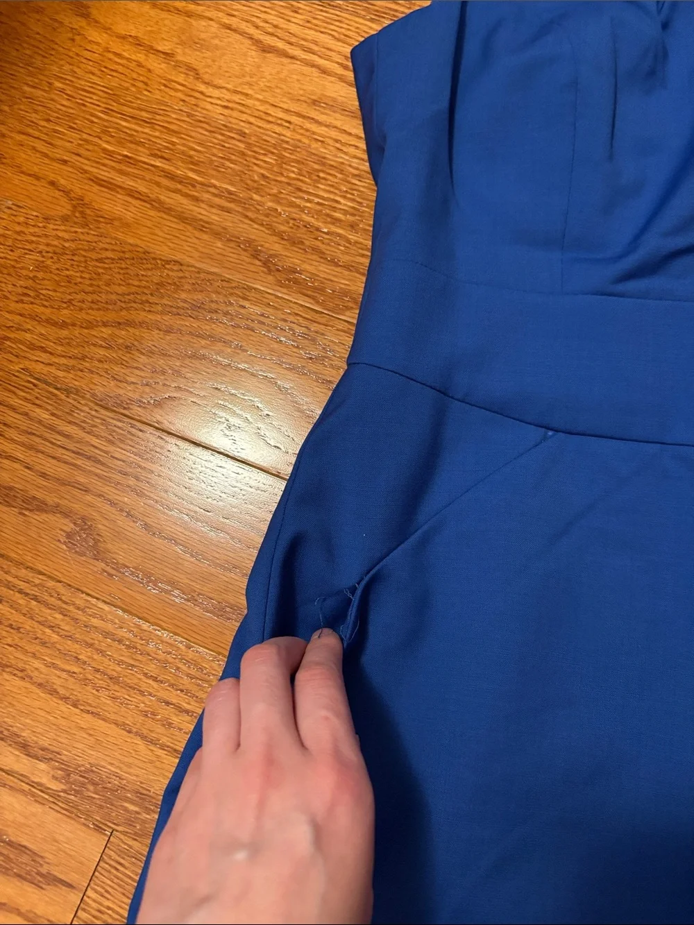 NEW J.Crew Wool Sleeveless Sheath Dress 10P 10 Petite Cobalt Blue Bright Pockets